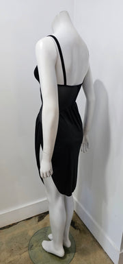 Vintage 70's Rocker Asymmetric Sheer Insert Slip Dress Nightgown by Vassarette