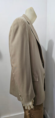 Vintage 80s Classic Beige Sports Coat His Hers Oversized Blazer by Austin Reed
