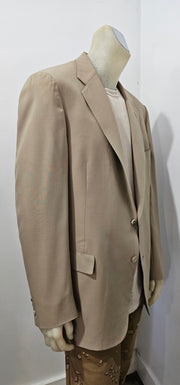 Vintage 80s Classic Beige Sports Coat His Hers Oversized Blazer by Austin Reed