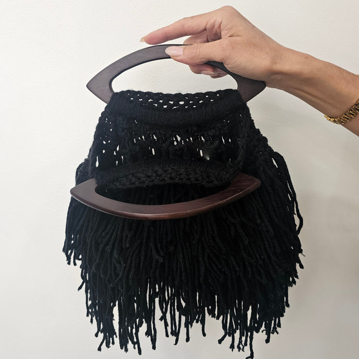 Zoe Handmade Boho Crochet Fringe Purse