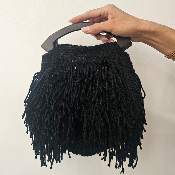 Zoe Handmade Boho Crochet Fringe Purse