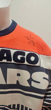 Vintage 80s Rare Nike Chicago Bears All Over Print AOP Jordan Crewneck Signed XL