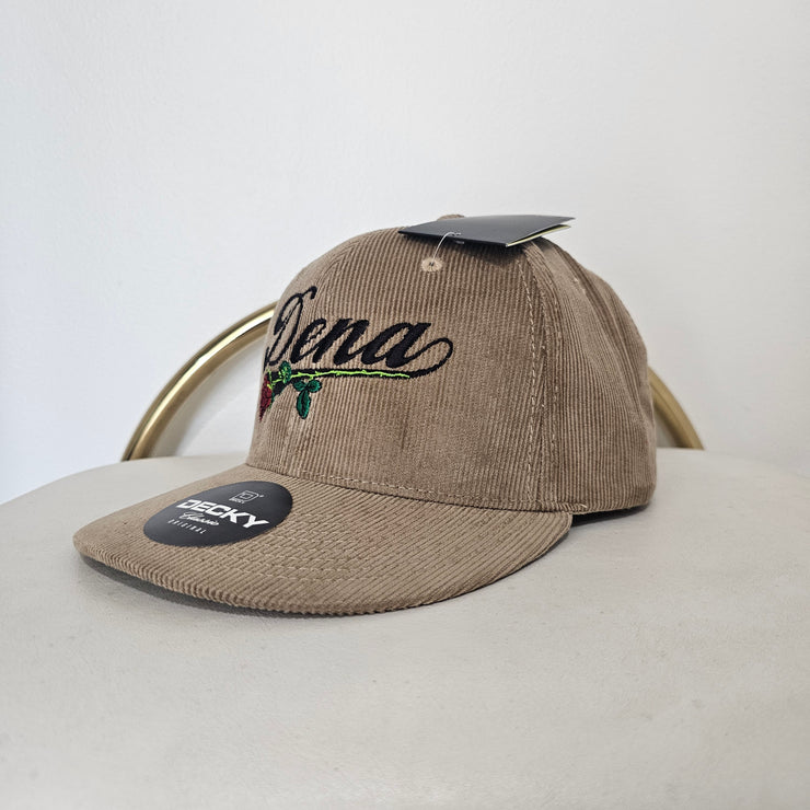 Khaki Corduroy DENA Snapback