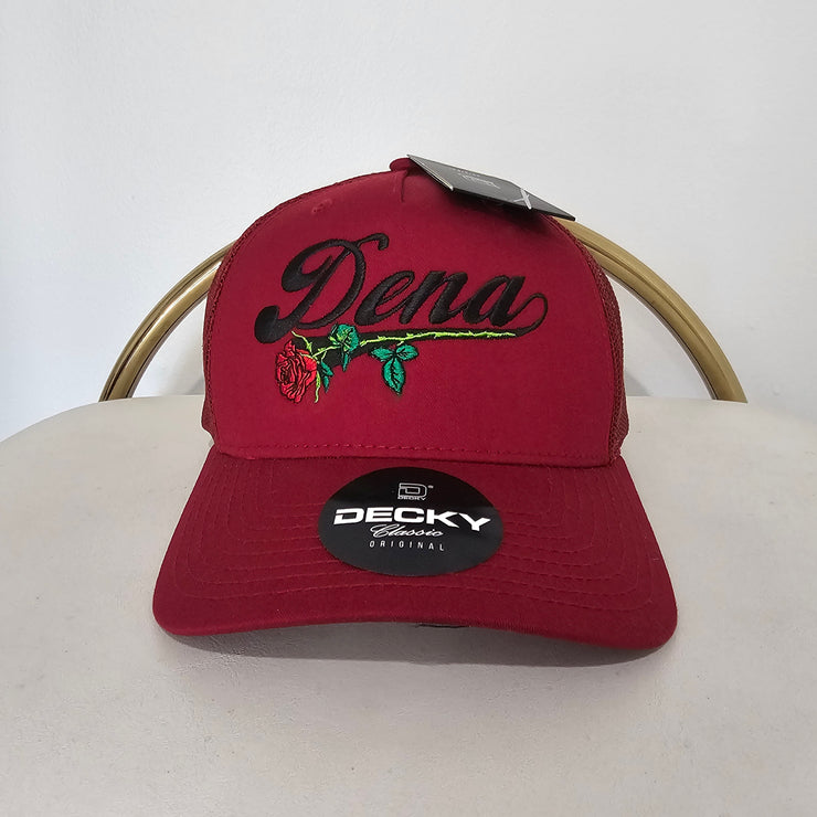 Cranberry Mesh DENA Snapback