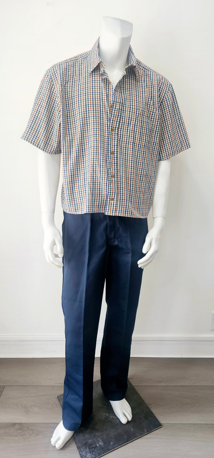 Vintage 90s Checkered Button Up Men&