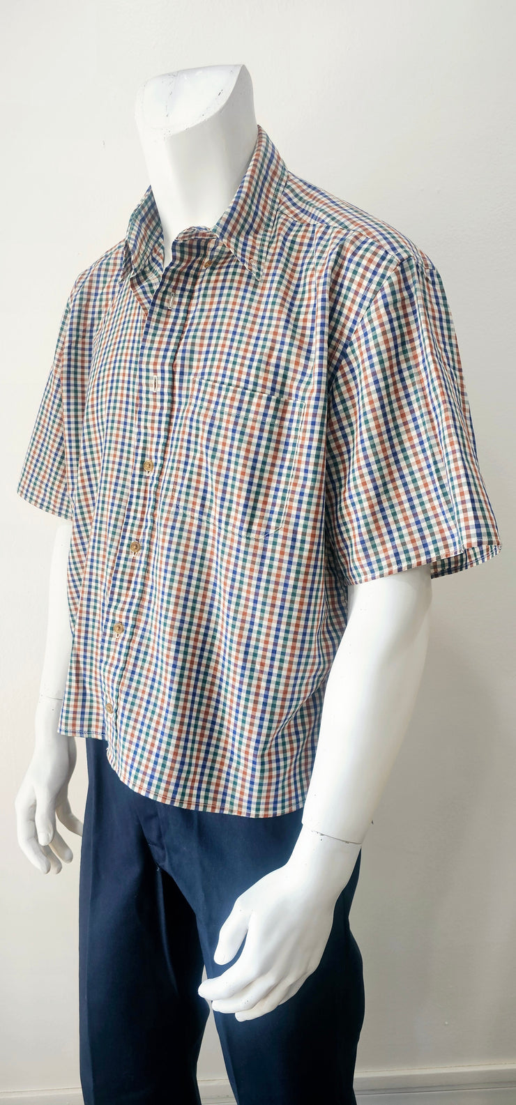 Vintage 90s Checkered Button Up Men&