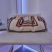 Upcycled 70s MCM Bold Stripe Terry Cloth Grab Clutch Purse Signed MADE TO ORDER