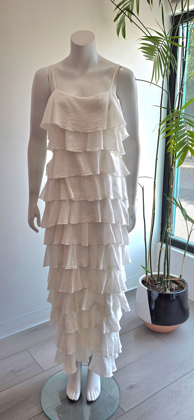 Pepe Bonett Ibiza Spain Layered Tiered Wedding Dress
