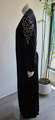 Vintage 80s Romantic Velvet Duster Robe by Vandemere
