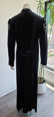 Vintage 80s Romantic Velvet Duster Robe by Vandemere