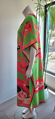 Pre-Loved 70's Inspired California Style Boho Hippy Abstract Caftan Lounger