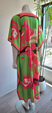 Pre-Loved 70's Inspired California Style Boho Hippy Abstract Caftan Lounger