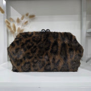 Leopard Faux Crossbody Clutch Purse