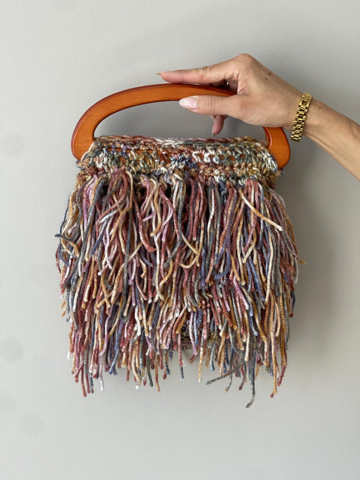 Zoe Handmade Boho Crochet Fringe Purse