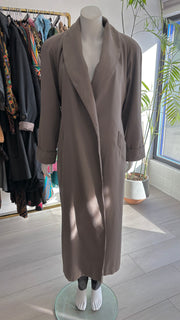 Vintage 90's Minimalist Sleek Duster Jacket Trench Coat