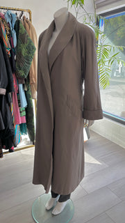 Vintage 90's Minimalist Sleek Duster Jacket Trench Coat