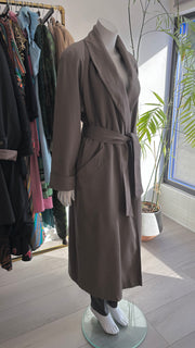 Vintage 90's Minimalist Sleek Duster Jacket Trench Coat