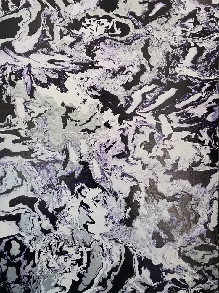 PURPLE HAZE Abstract Acrylic on Canvas