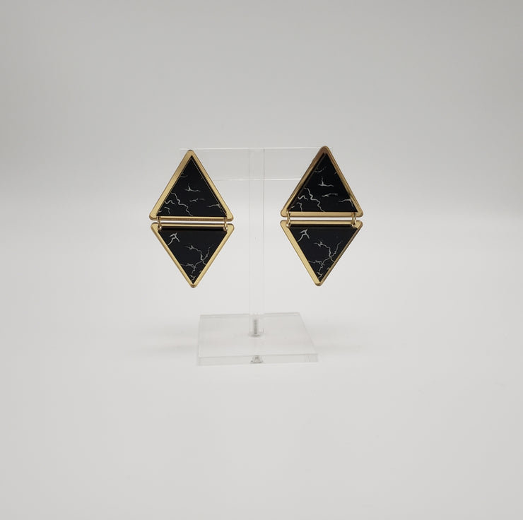 Melody Ehsani Marble Triangle Dangle Earrings