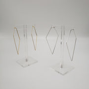 Diamond Geo Wire Earrings Gold / Silver