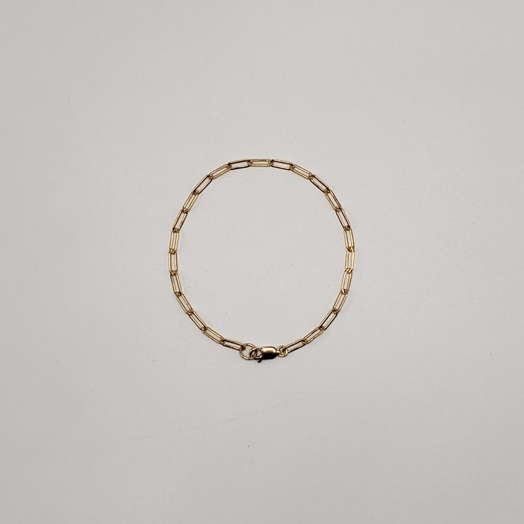 14K Gold Filled Small Link Bracelet 7"