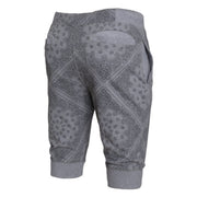 Charcoal Bandana Jogger Shorts