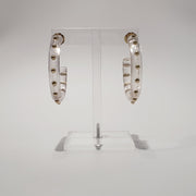 LMC's Favorite Clear Goldtone Studded Open Hoop Earrings