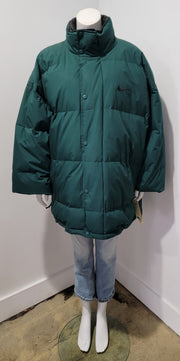 Vintage 90s Nike Swoosh Puffer Winter Jacket Coat Duck Down Mens Unisex