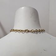 Vintage 80's Upcycled GG Goldtone Pendant Cable Link Chain Necklace