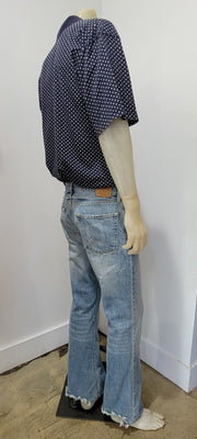 Vintage 90s Men's GAP Flare Distressed Denim Jeans 32 x 30