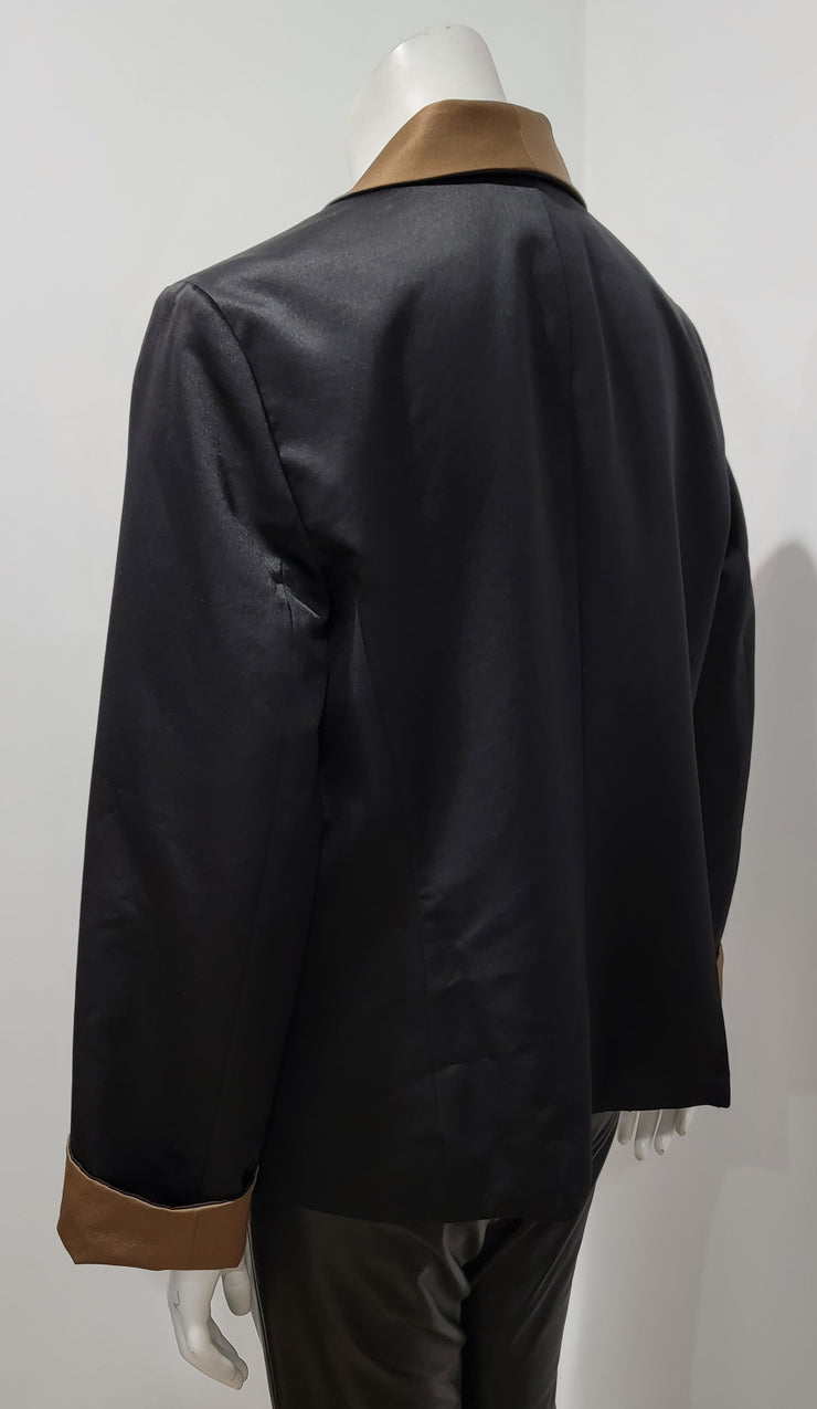 Vintage 90’s Sleek Black Cocktail Blazer Jacket by Kasper