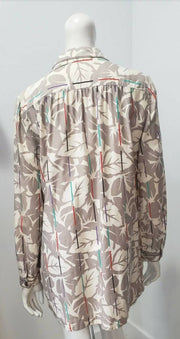 Vintage Da-Rue of California Shadow Leaf Print Jacket Blazer Size 14