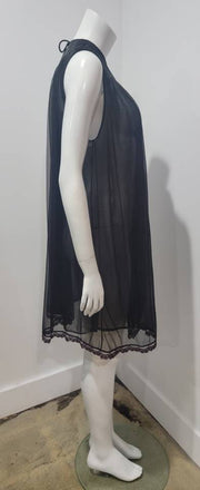 Vintage 70’s Classic Black Glam Rhinestone Tent Nightgown