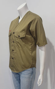 Vintage 70's Boy Scouts of America Olive Army Green Shirt