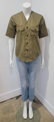 Vintage 70's Boy Scouts of America Olive Army Green Shirt