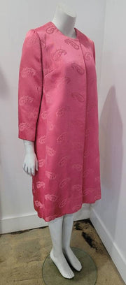 Vintage 60's Flamingo Paisley Brocade Sheath Dress Coat Set by Safinia