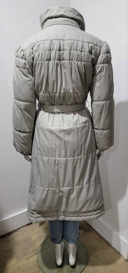 Vintage 70’s Puffy Shirred Pouf Sleeve Duster Parka Coat By Oscar De La Renta