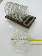 Mis Century Prescut 6 Piece Glass Coaster Set